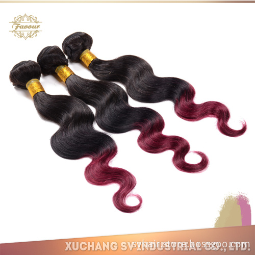 XuChang Beauty Products 100 Cheap Human Hair Weave Bundles, Brazilian Ombre Hair Body Wave 7A Quality Human Hair Extension